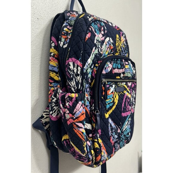 Vera Bradley Iconic Campus Large Backpack Butterfly Flutter Pattern-Retired EUC - Picture 4 of 9